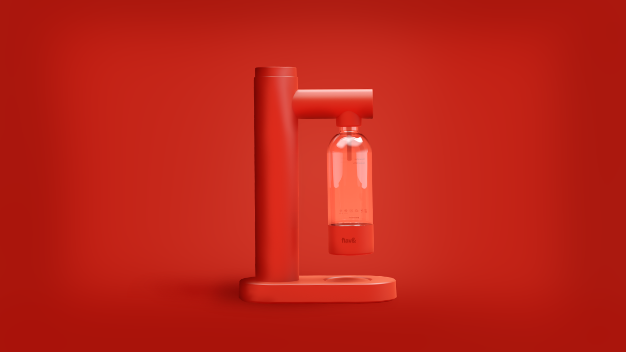 Red Sparkling Water Maker 