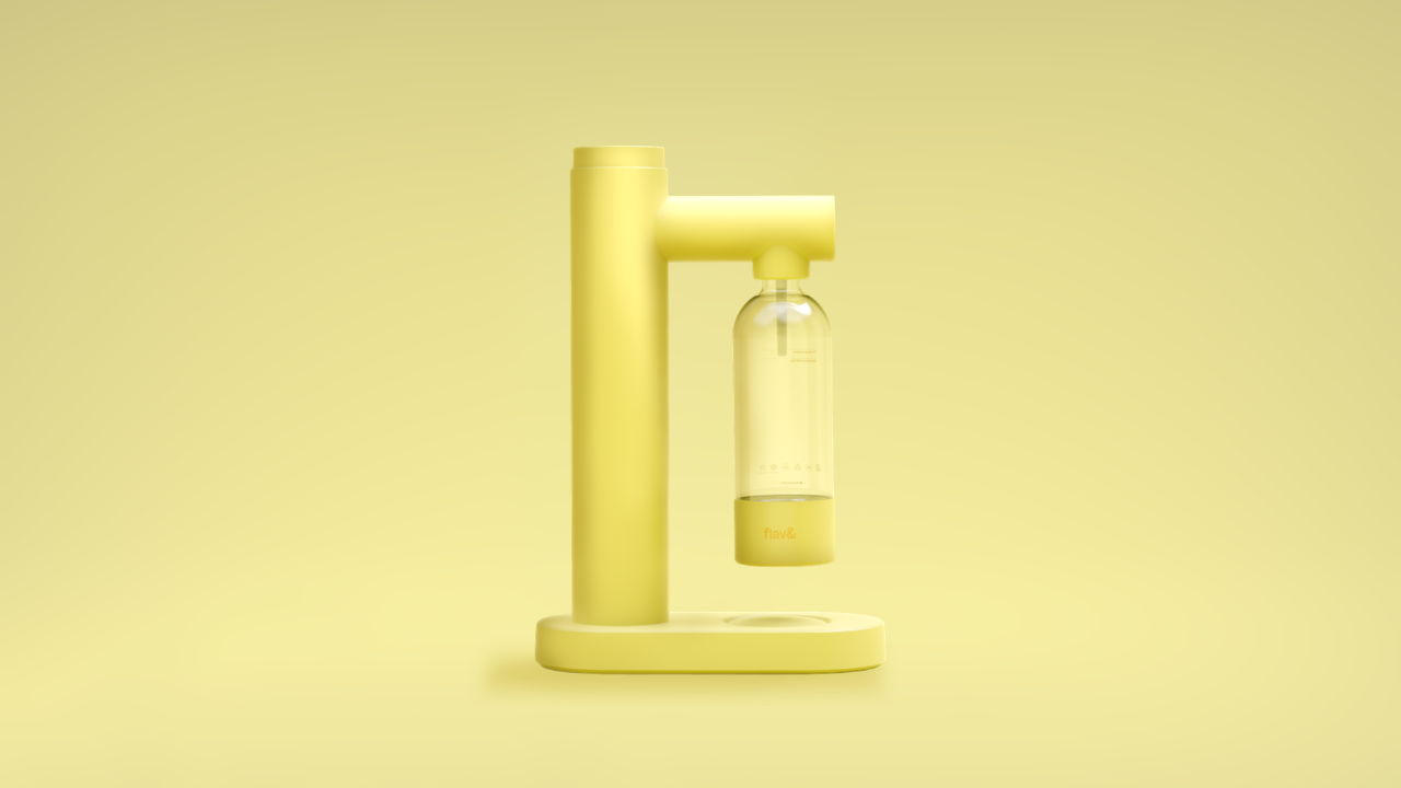 yellow sparkling water maker