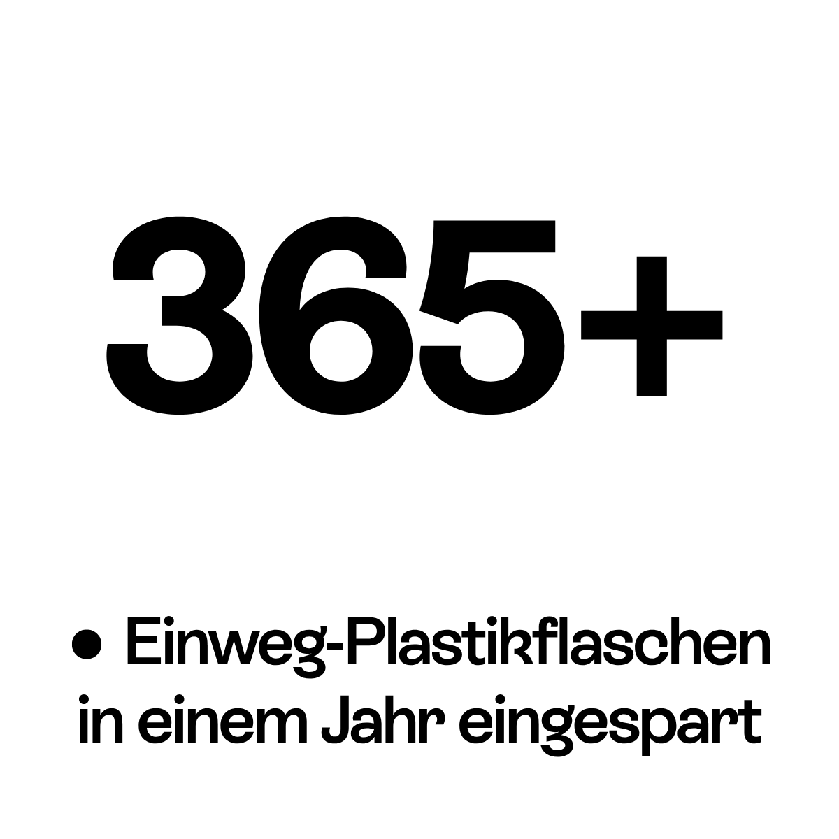 365+ Einweg-Plastikflaschen in einem Jahr eingespart