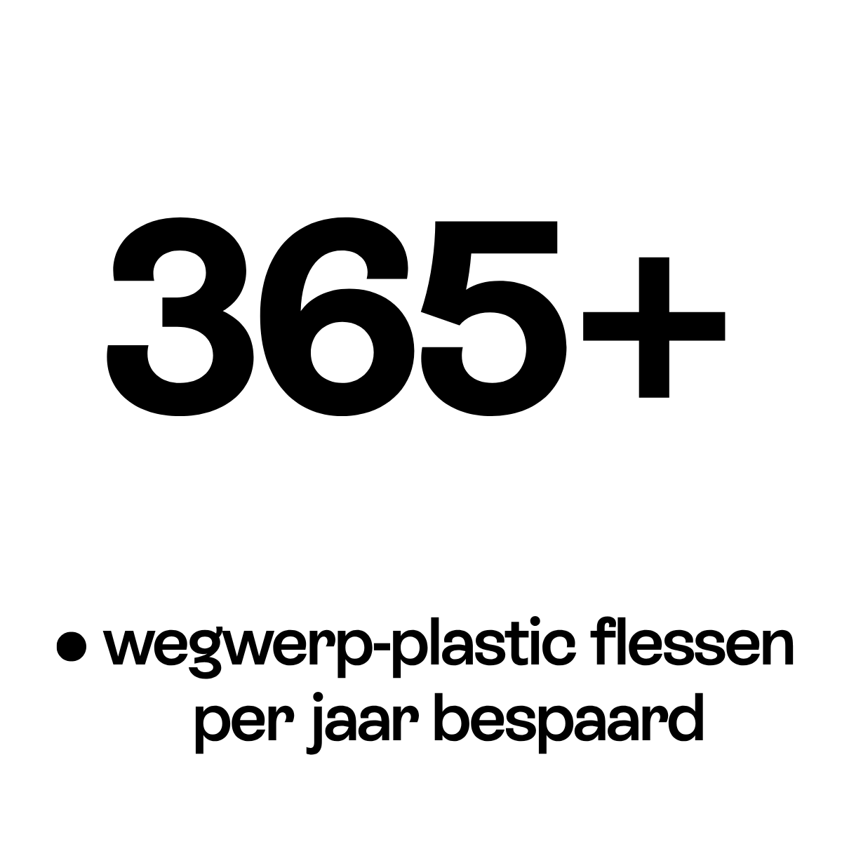365+ wegwerp-plastic flessen per jaar bespaard