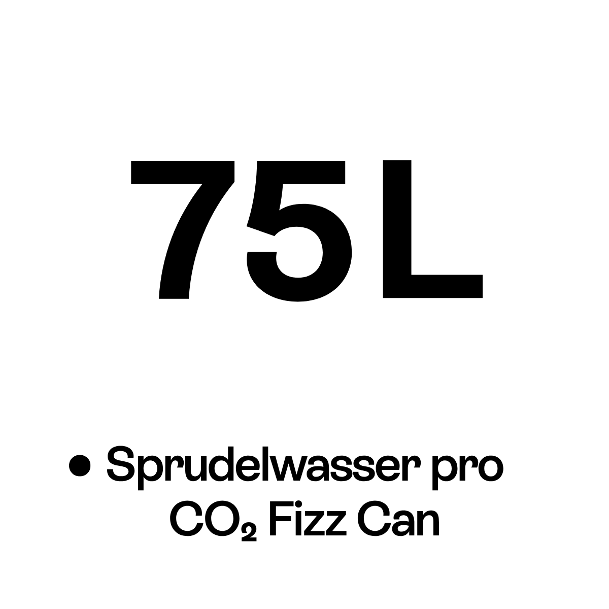 75L Sprudelwasser pro CO2 Fizz Can
